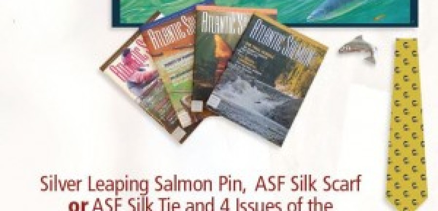 Silk scarves were created by Monsoon for the Atlantic Salmon Federation.