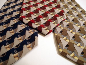 Custom corporate anniversary gifts for Bombardier - custom silk ties